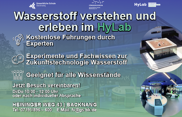 Wasserstoff erleben an der Gewerblichen Schule Backnang