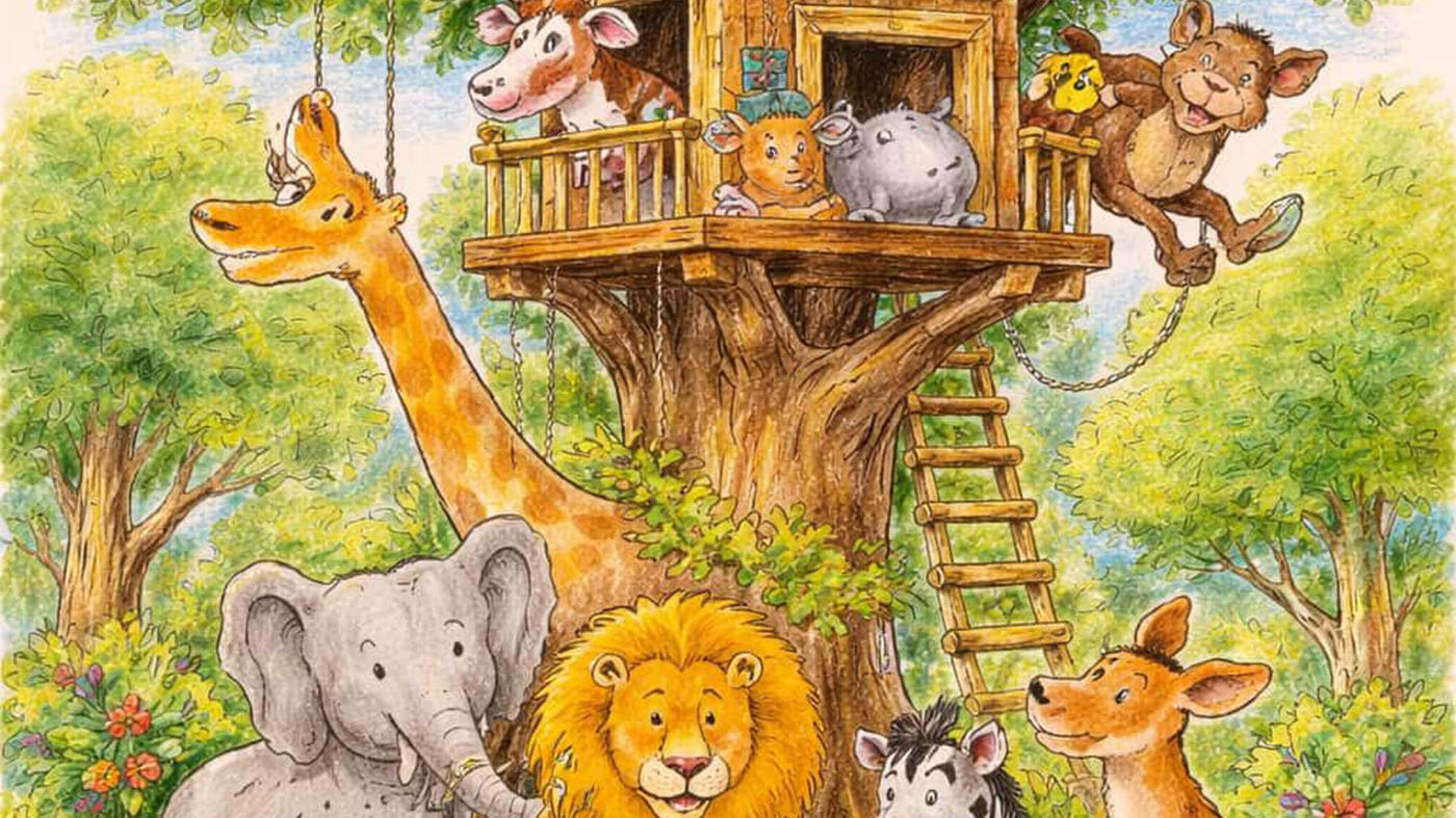 Konferenz der Tiere die Abbildung wurde mit KI erzeugt