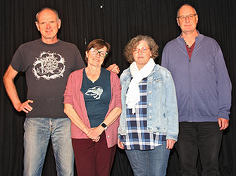 Vorstand_2026 (v.r.n.l.) Peter Lintfert (1. Vorstand), Sabine Hahn (2. Vorstand), Silke Lang (Finanzen), Jürgen Wintergerst (Schriftführer)