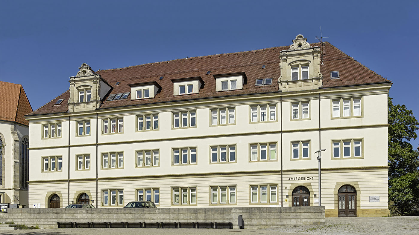 Schloss heute Amtsgericht | Stiftshof 11, Backnang | © BJ. Lattner