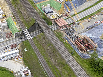 Baustelle B 14 Aus- Abfahrt Backnang-Mitte – Bahnbrücken 