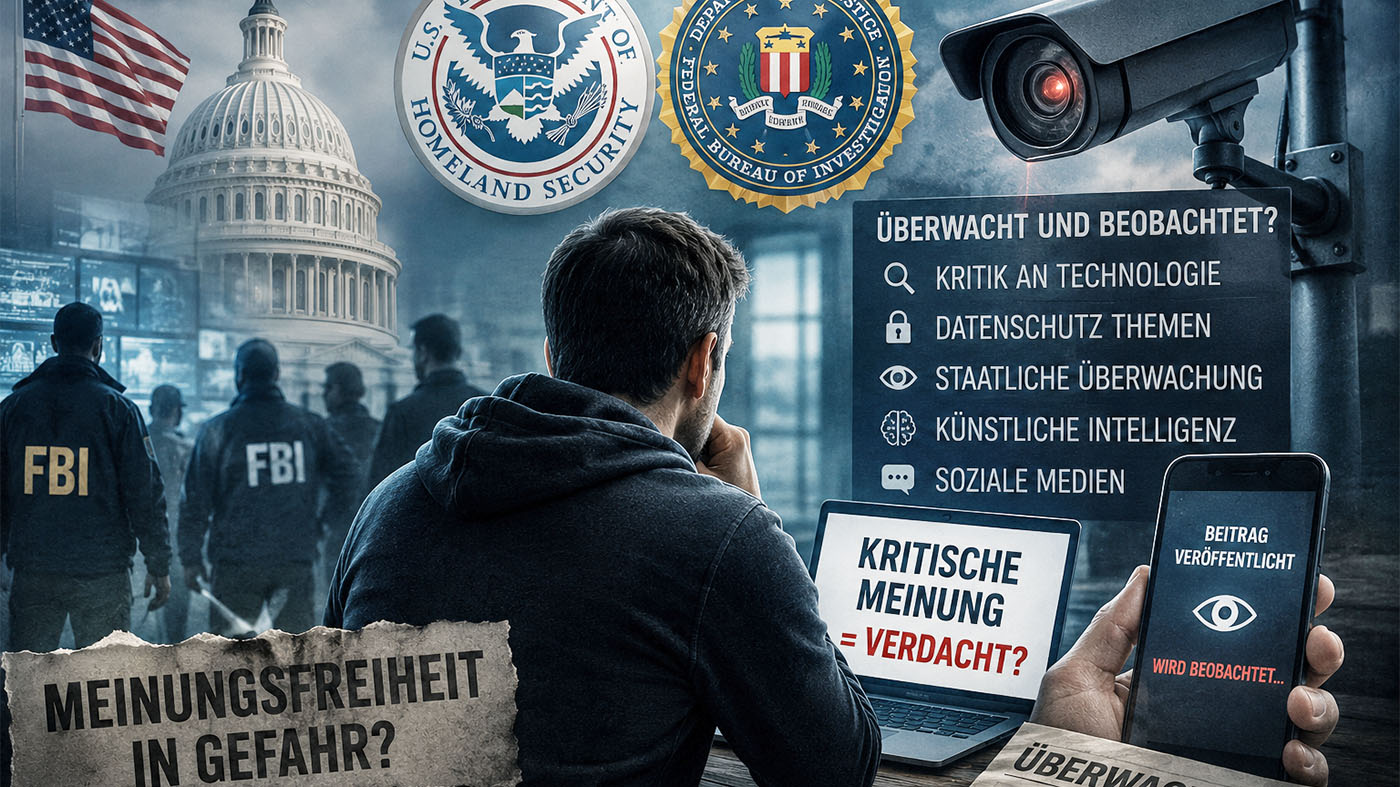 Meinungsfreiheit und Überwachung – dieses Bild wurde mit KI erstellt | © Björn Michl