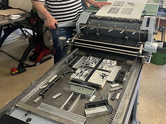 Druckwerkstatt und Druckmaschine | © Stadtverwaltung Backnang