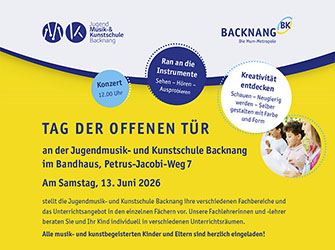Tag der offen Tür Jugendmusik- und Kunstschule | © Stadtverwaltung Backnang