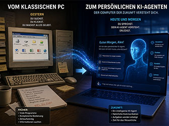  PC System wird durch KI Agent ersetzt – dieses Bild wurde mit KI erstellt | © Björn Michl