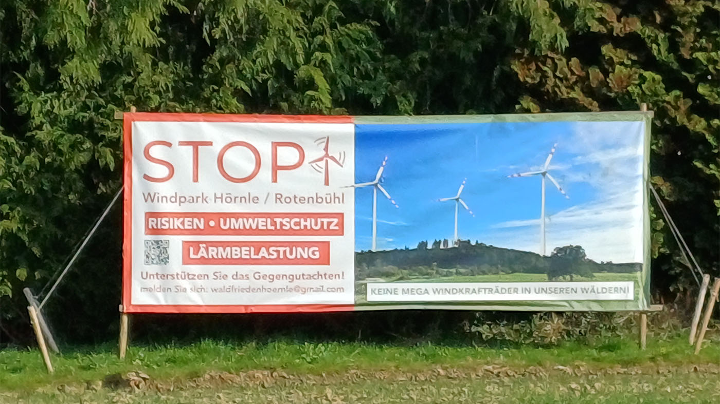  Banner der Bürgerinitiativen Hörnle | © Achim Schopf 