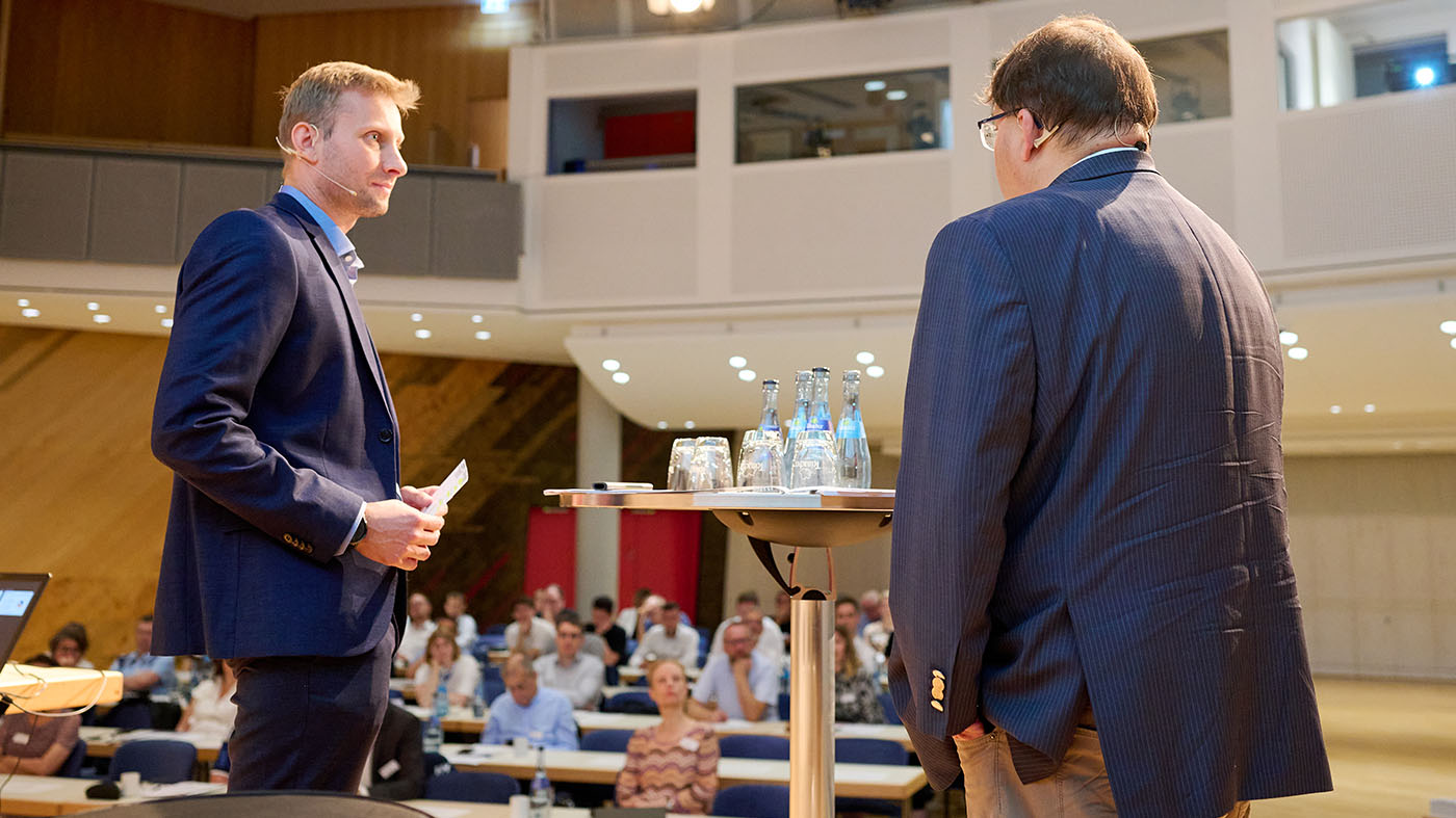 Tag der Gewerblichen Schutzrechte 2026 Bühnengespräch Bernd Maile | © Jean-Claude Winkler