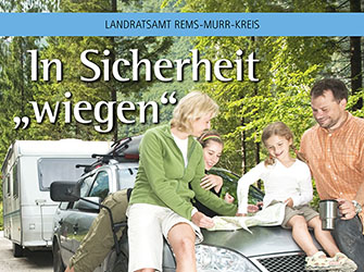 Plakat „In Sicherheit wiegen” | © Landratsamt Rems-Murr-Kreis