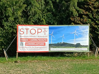  Banner der Bürgerinitiativen Hörnle | © Achim Schopf 