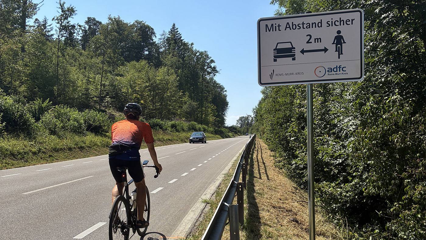 Überholabstände zu Radfahrenden | © Landratsamt Rems-Murr