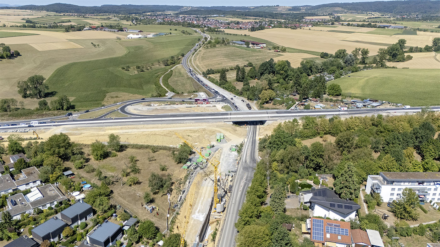 B 14 und B 328 Anschlussstelle Backnang West | © BJ. Lattner