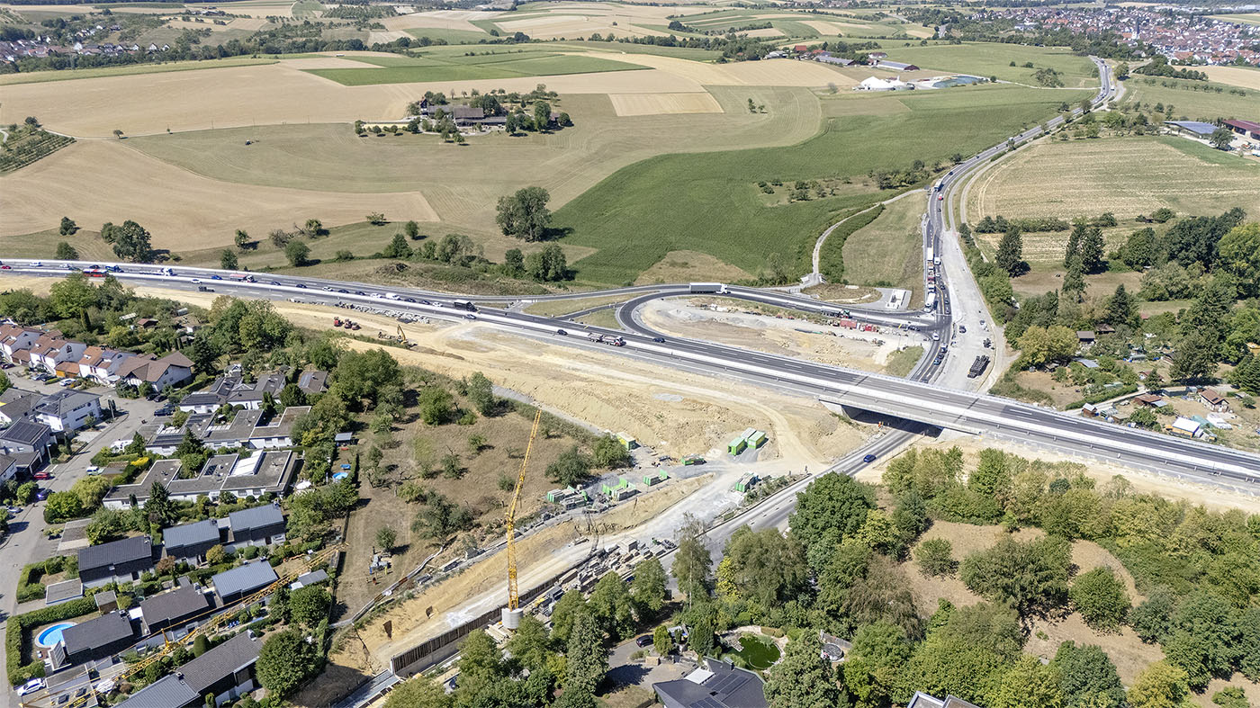 B 14 und B 328 Anschlussstelle Backnang West | © BJ. Lattner