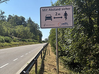 Überholabstände zu Radfahrenden | © Landratsamt Rems-Murr