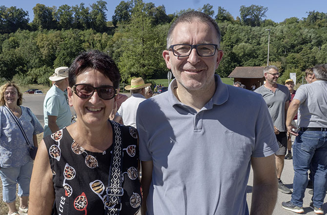 Bürgermeisterin Irmtraud Wiedersatz im Gespräch mit Dr. Jens Steinat MdL bei der Einweihung | © BJ. Lattner