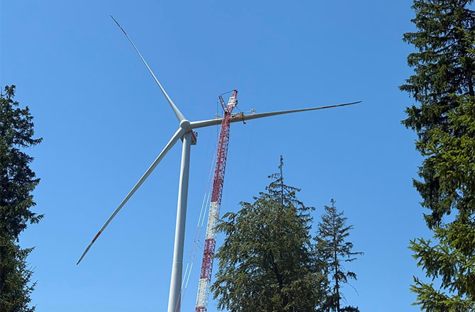 Windkraft-Anlage – Aufbau | © Uhl Windkraft Projektierung GmbH & Co. KG
