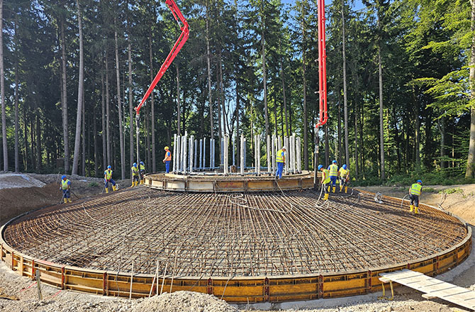 Windkraft-Anlage – Fundamentbau | © Uhl Windkraft Projektierung GmbH & Co. KG