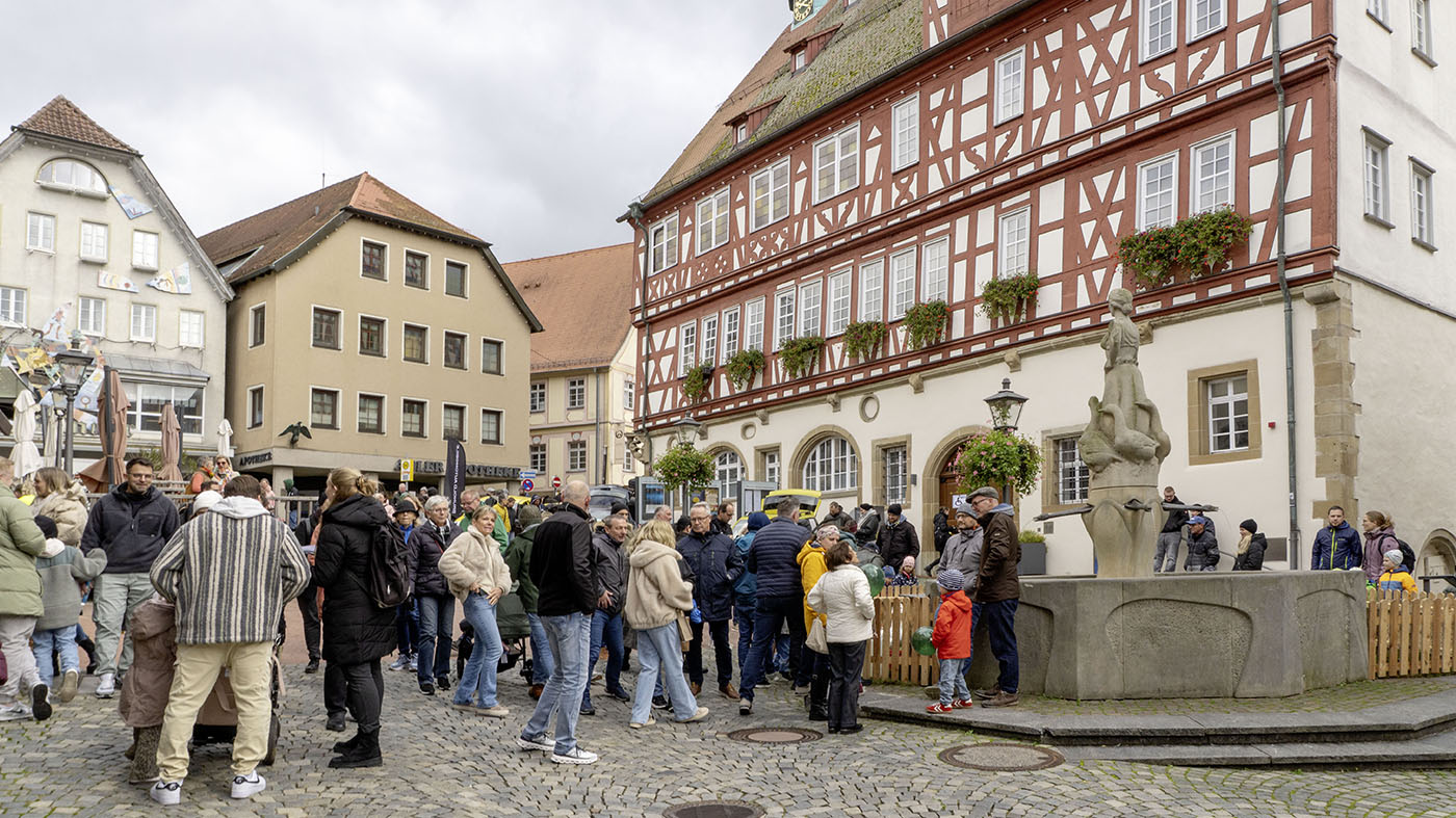 Gäsebrunnen und Besucher | © BJ. Lattner
