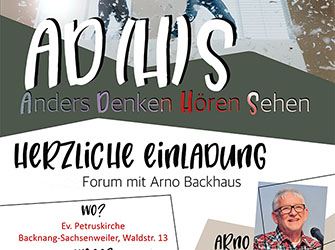 Plakat AD(H)S | © Ev. Kirchengemeinde Sachsenweiler-Steinbach