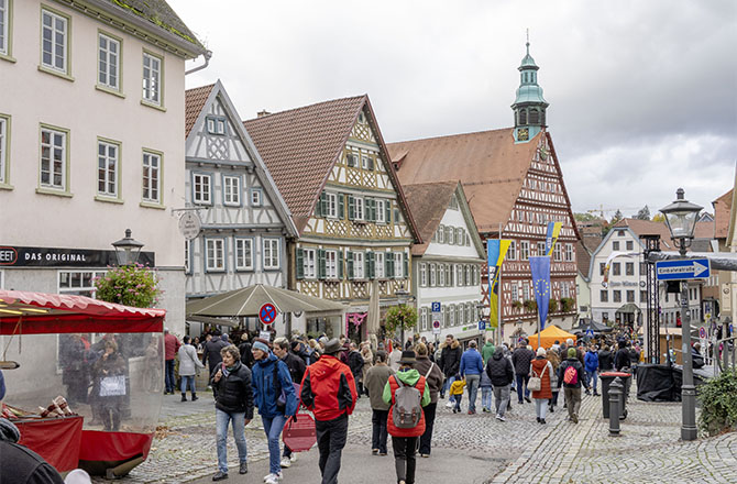 Backnanger Gäsemarkt Besucher in der Marktstraße | © BJ. Lattner